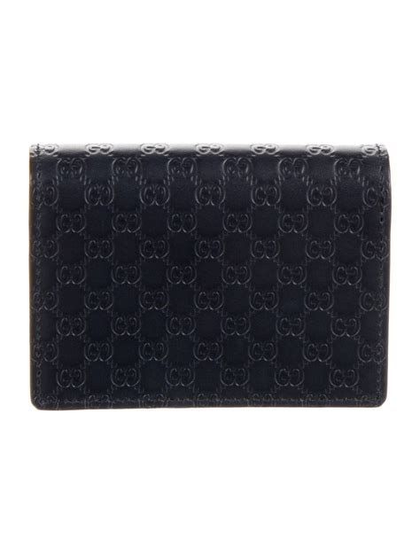 gucci leather bifold id wallet|Gucci bifold wallet microguccissima.